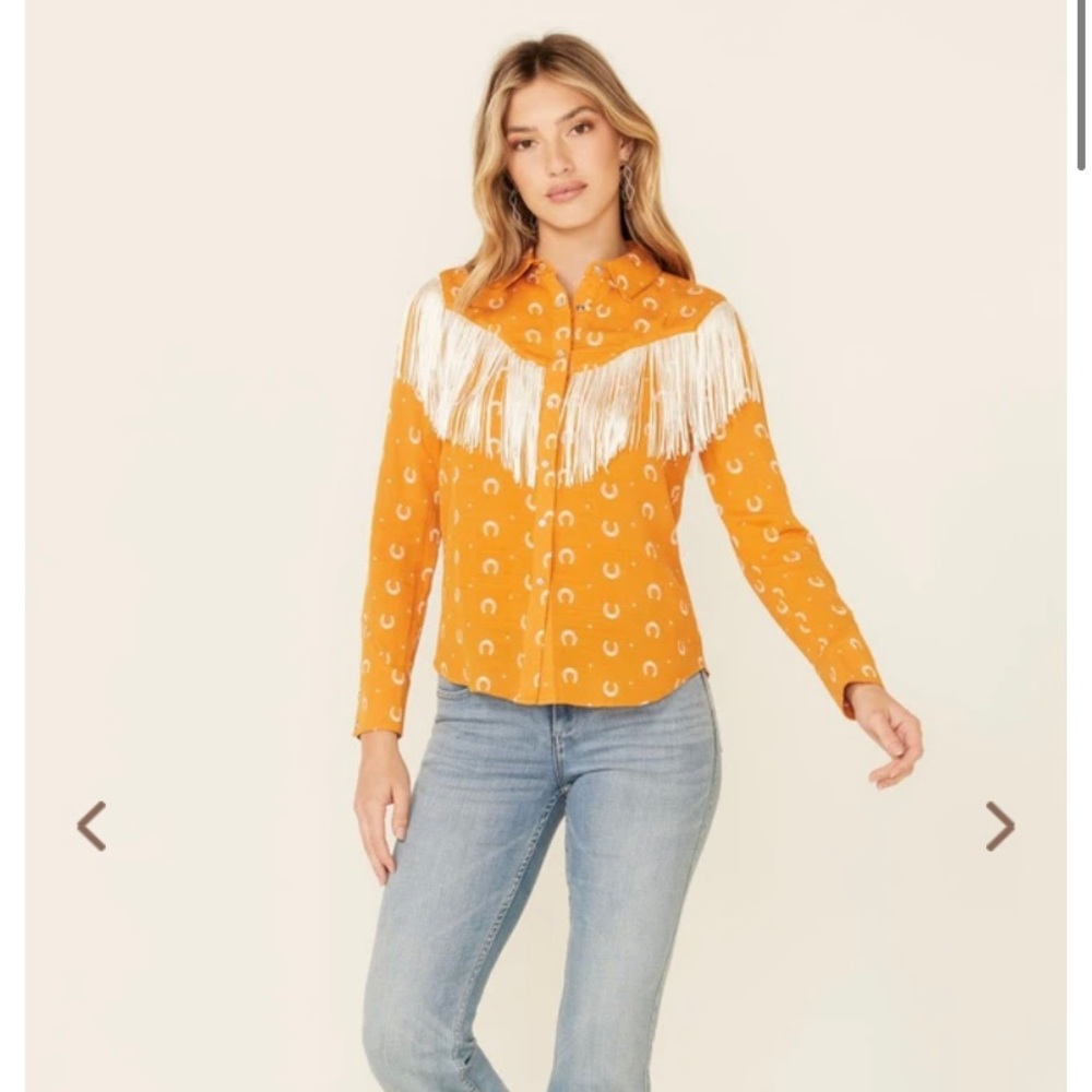 Idyllwind NWT original bag. Western fringe snap shirt